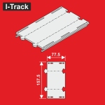 Hacker-Model HCTMC24077D - H0 - Gerade Segment, 2-gleisig für Märklin C, 157,5 x 77,5 mm (6 Stück)